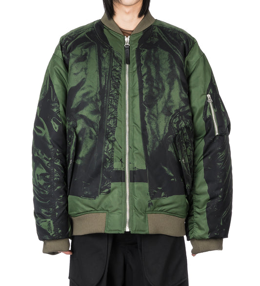 TROMPEL'OEIL BOMBER KHAKI/BLACK