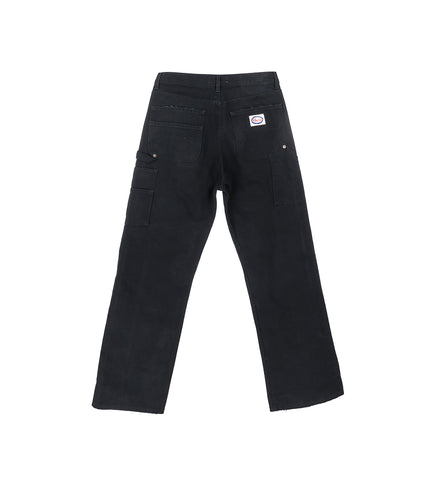 DOUBLE KNEE PANEL PANTS BLACK