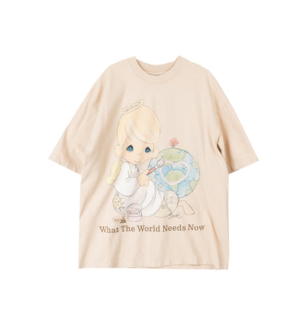 PRECIOUS MOMENTS WHAT THE WORLD NEEDS NOW SS TEE BEIGE