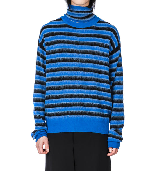 STRIPE ROUNDNECK SWEATER BLUE/MULTI