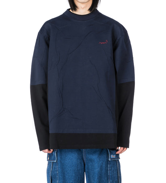 LAYERED LONGSLEEVE T-SHIRT BLACK/NAVY