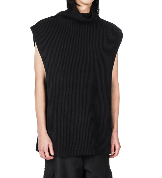 TURTLENECK VEST BLACK