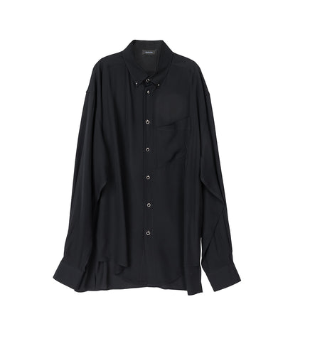 PIERCED LONGSLEEVE SHIRT BLACK