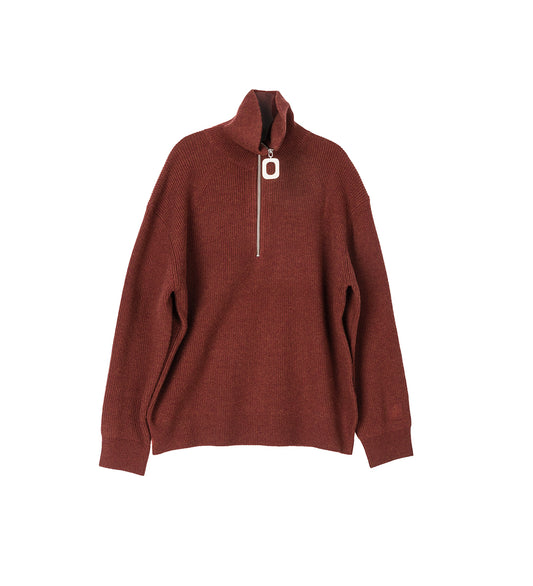 HALF ZIP JUMPER RUST