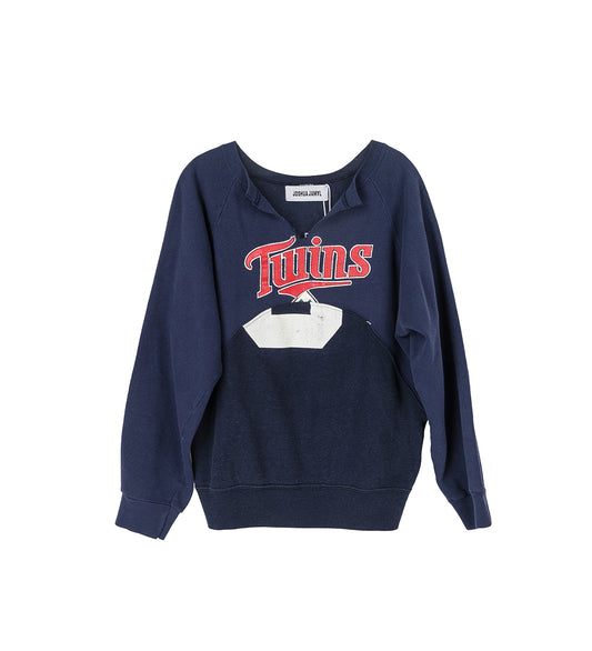 WAVE CREWNECK NAVY #1