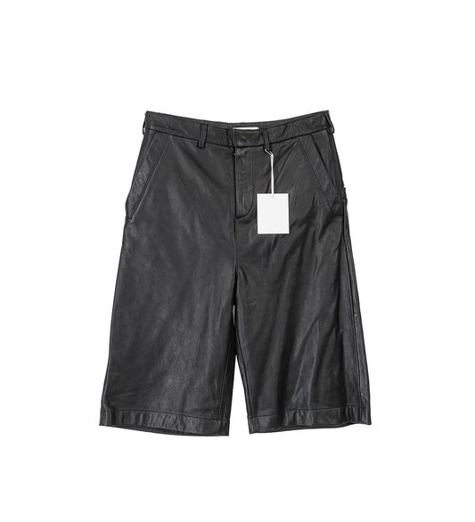 AREA SHORT BLACK LEATHER