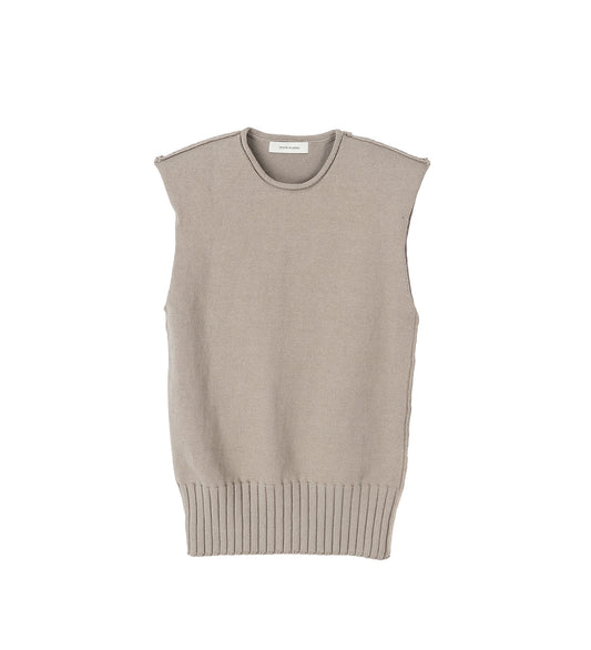 BURNS KNIT VEST MIDDLE GREY