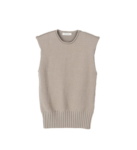 BURNS KNIT VEST MIDDLE GREY