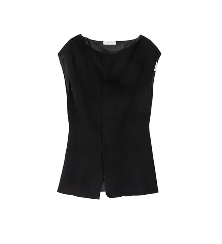 STIFF KNIT TOP BLACK