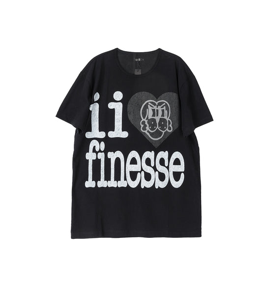 II HEART FINESSE TEE BLACK