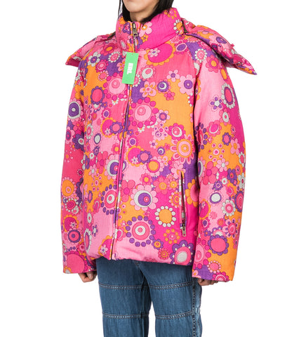 HOODED SNOWBOARD DOWN JACKET FUSCIA