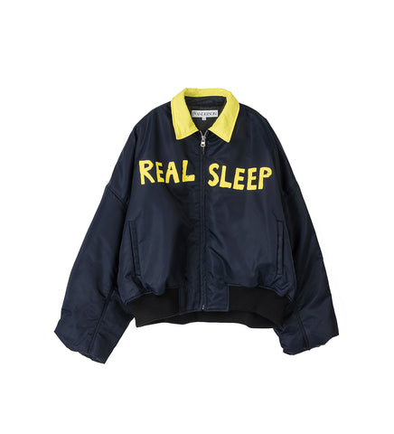 REAL SLEEP BOMBER JACKET NAVY/YELLOW