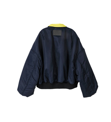 REAL SLEEP BOMBER JACKET NAVY/YELLOW