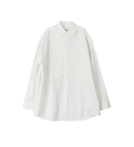 LACE APPLIQUE SHIRT WHITE