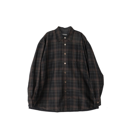 BORROWED SHIRT BLACK SHEER SHADOW CHECK