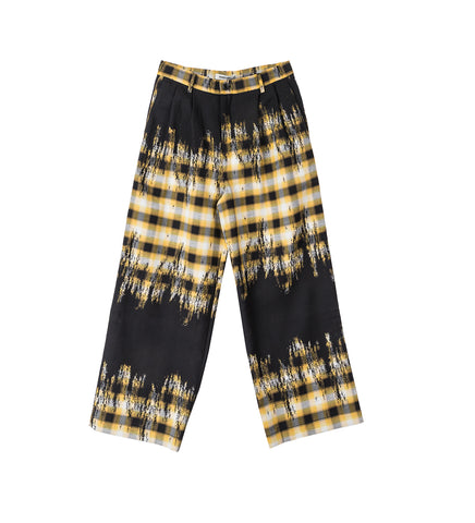 HANDS DOWN PANTS BLURRY BLACK/YELLOW CHECK