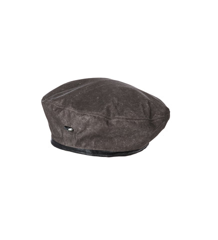 BERET BROWN WASH OUT NYLON