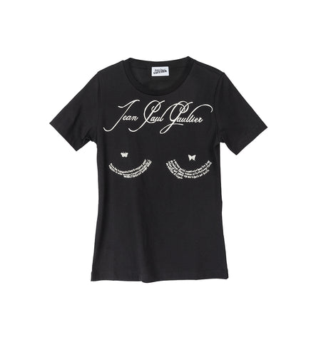 BABY TEE SHIRT PRINTED "TATTOO" BLACK/OFF WHITE