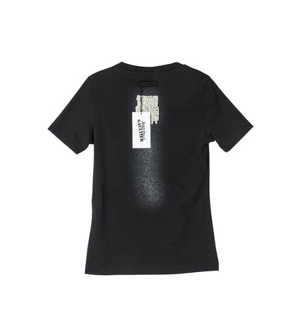 BABY TEE SHIRT PRINTED "TATTOO" BLACK/OFF WHITE