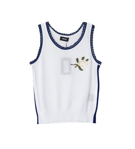 KNIT TANK TOP NATURAL RAW/BIAIS