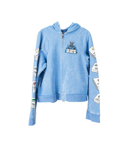 SPACE FOOD HOODIE BLUE