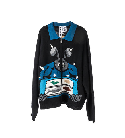 SPACE FOOD CARDIGAN BLACK