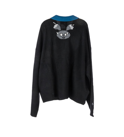 SPACE FOOD CARDIGAN BLACK