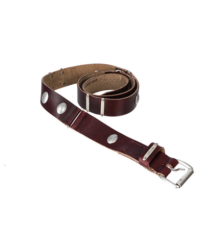 GADGET BELT BURGUNDY CHROMEXCEL LEATHER