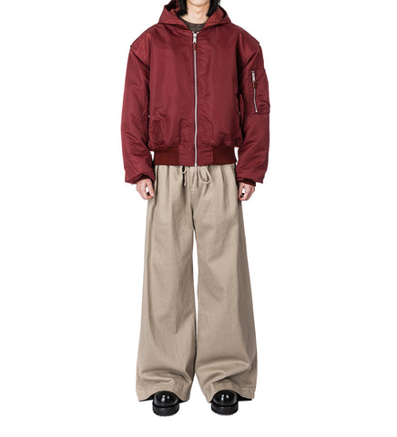 HOODED BROAD BOMBER GARNET