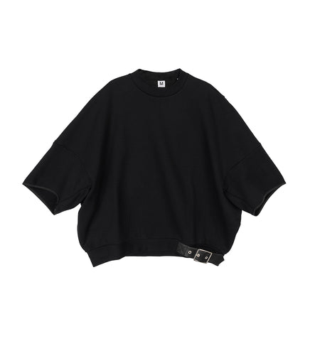 SWEATSHIRT WITH EMPHASISED BACK BLACK