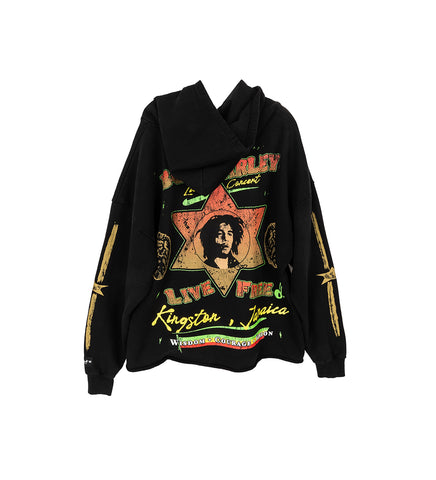 H.I.M RAW EDGE HOODIE BLACK