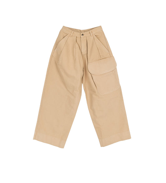 RELAXED CARGO TROUSERS CREAM