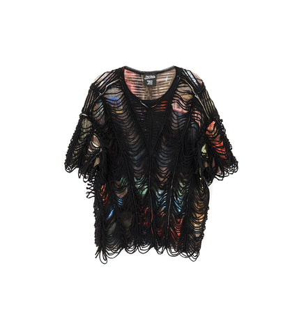 JEAN PAUL GAULTIER X SHAYNE OLIVER SLASHED OVERSIZED CITY T-SHIRT