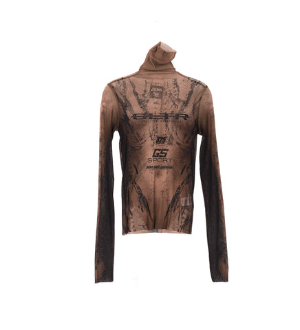 JEAN PAUL GAULTIER X SHAYNE OLIVER THE GS SPORT TOP DARK NUDE