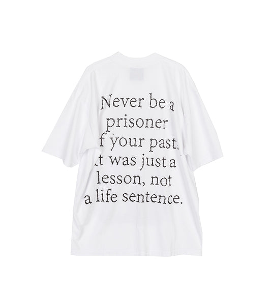 JUST A LESSON SS TEE WHITE