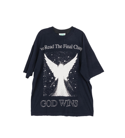 GOD WINS SS TEE NAVY