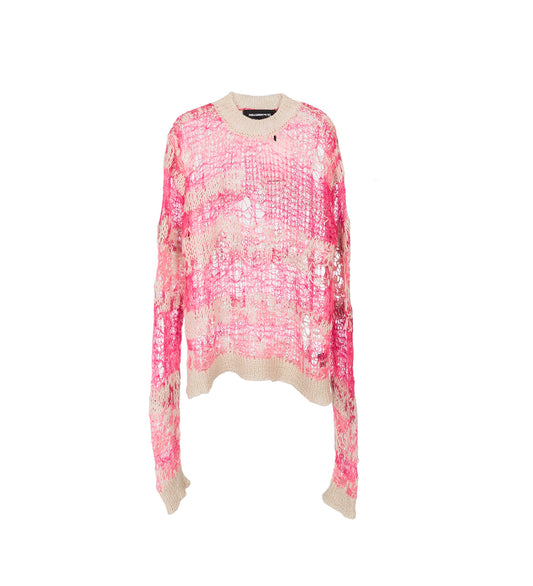 WRECKED JUMPER NATURAL/FAIRY FLOSS