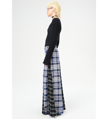 REBEL SKIRT BLACK AND BLUE COASTAL FLANNEL