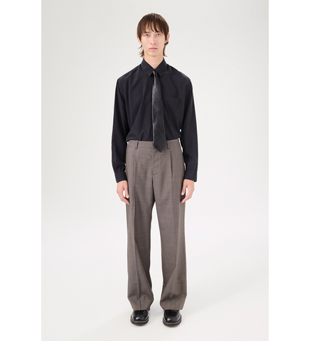 BORROWED CHINO GREY ATOM CHECK WOOL