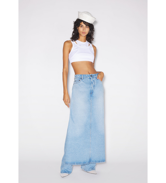 DENIM PANT SKIRT LIGHT BLUE