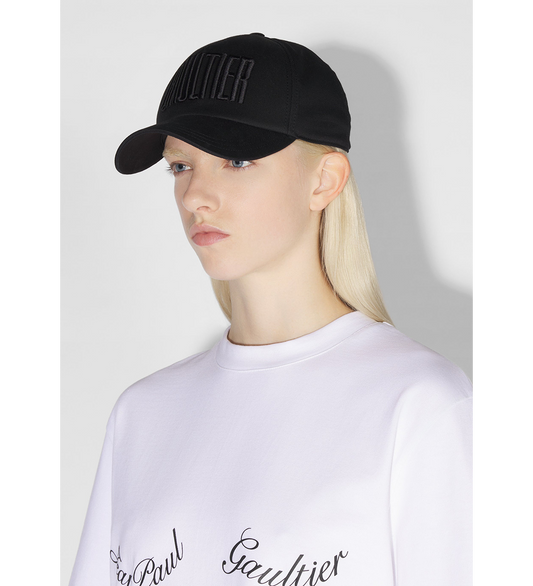 EMBROIDERED GAULTIER CAP BLACK