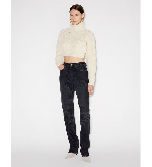 THE CROPPED MADONNA SWEATER CREAM