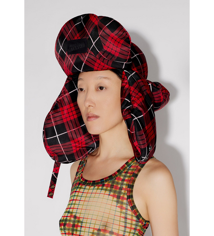 THE RED TARTAN USHANKA