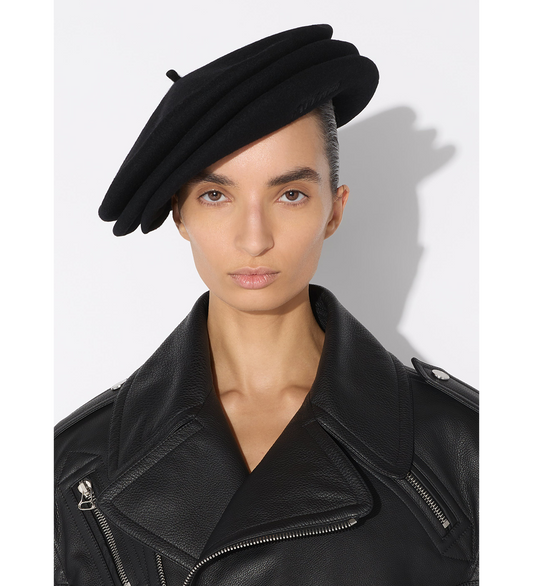 THE CONCERTINA BERET BLACK