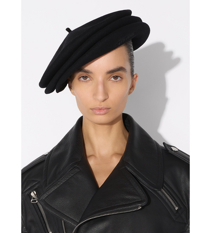 THE CONCERTINA BERET BLACK