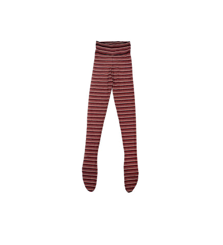 STRIPED MESH LEGGINGS RED & BLACK