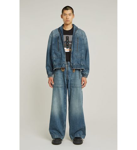 FACETASM X G-STAR APOLLO SUSPENDER PANTS INDIGO