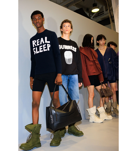 REAL SLEEP PRINTED SWEATSHIRT DARK NAVY