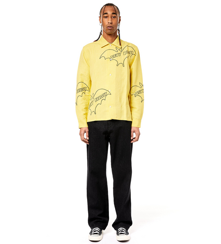 SKY HIGH BAT EMBROIDERED SHIRT YELLOW