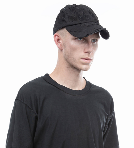 LOGO CAP DESTROYED BLACK